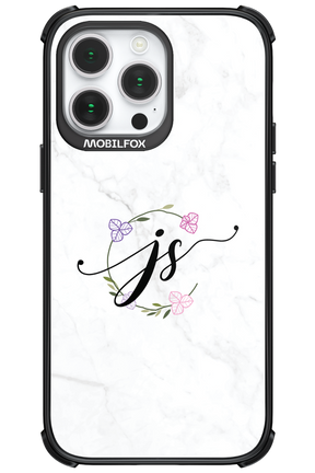 JS Monogram White - Apple iPhone 14 Pro Max