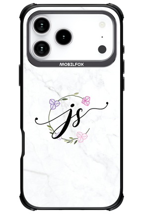 JS Monogram White - Apple iPhone 17 Pro Max