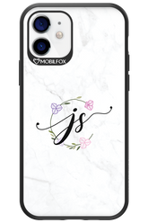 JS Monogram White - Apple iPhone 12