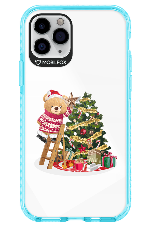Christmas Bear (Transparent) - Apple iPhone 11 Pro