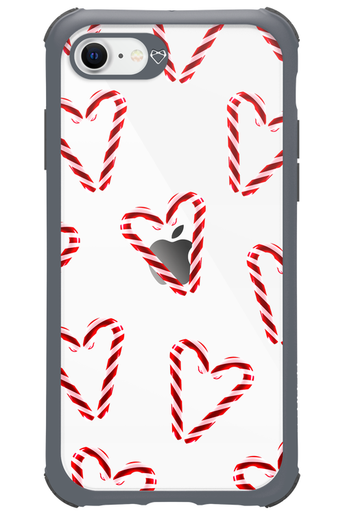 Candy Cane Hearts - Apple iPhone SE 2020