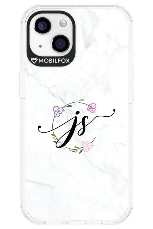 JS Monogram White - Apple iPhone 13