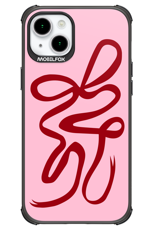 Burgundy Bow - Apple iPhone 15 Plus