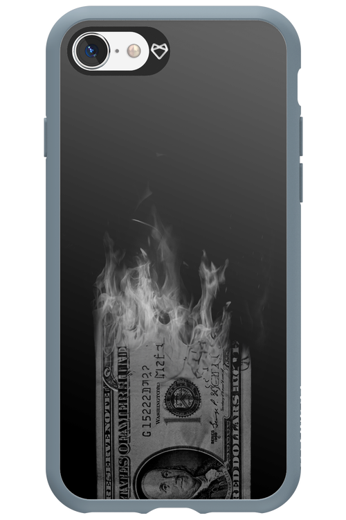 Money Burn B&W - Apple iPhone 8