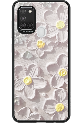 White Flowers - Samsung Galaxy A21 S