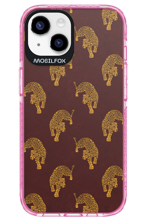 Burgundy Leopard Pattern - Apple iPhone 14