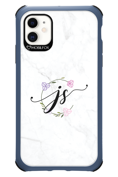 JS Monogram White - Apple iPhone 11