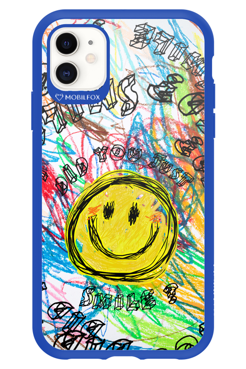 Crayon Smiley Colorful - Apple iPhone 11