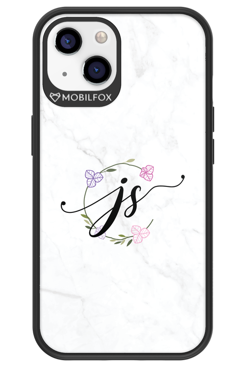 JS Monogram White - Apple iPhone 13