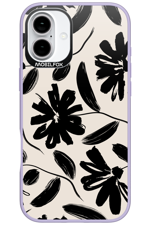 Monochrome Flowerss - Apple iPhone 16 Plus