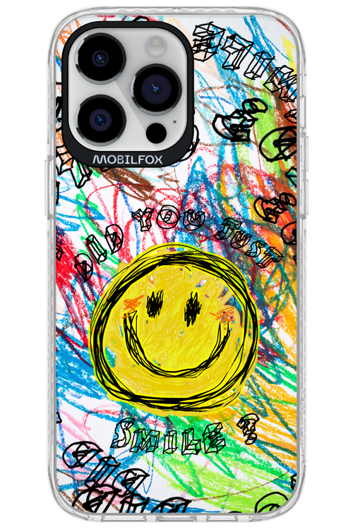 Crayon Smiley Colorful - Apple iPhone 14 Pro Max