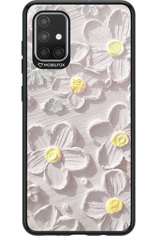 White Flowers - Samsung Galaxy A71
