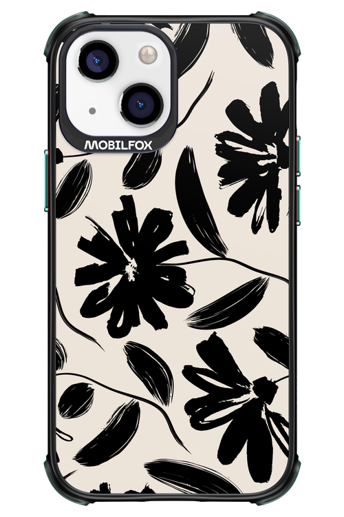 Monochrome Flowerss 2.0 - Apple iPhone 13 Mini