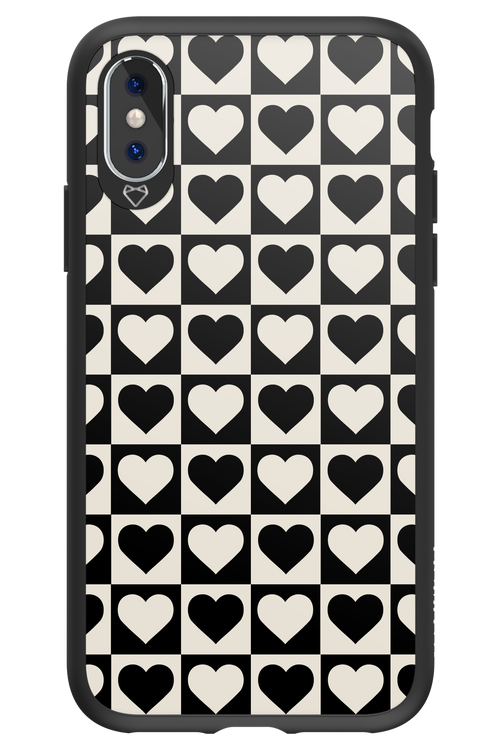 Checkered Heart - Apple iPhone X