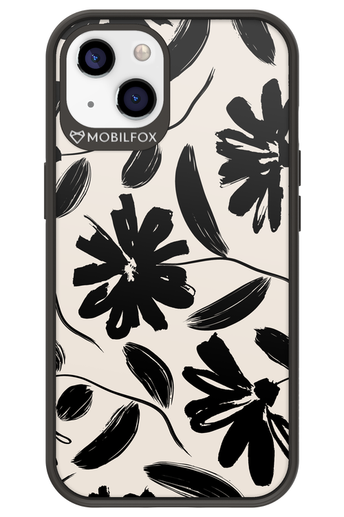 Monochrome Flowerss - Apple iPhone 13