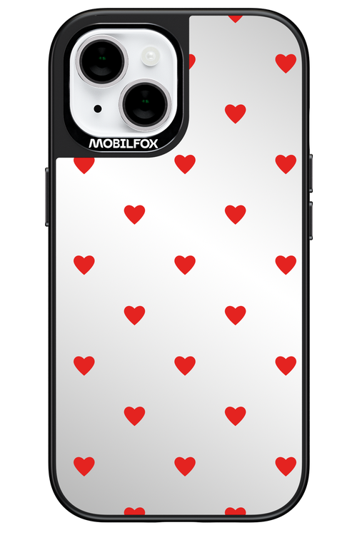 Mini Hearts Red Mirror 2.0 - Apple iPhone 15