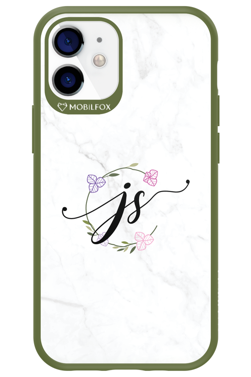 JS Monogram White - Apple iPhone 12 Mini