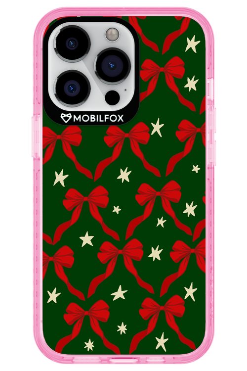 Bow & Stars (Green) - Apple iPhone 13 Pro