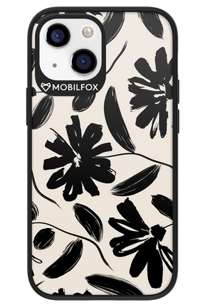 Monochrome Flowerss - Apple iPhone 13 Mini