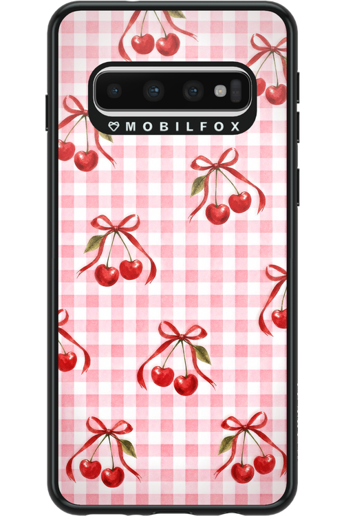 Pink Cherry Checked 2.0 - Samsung Galaxy S10