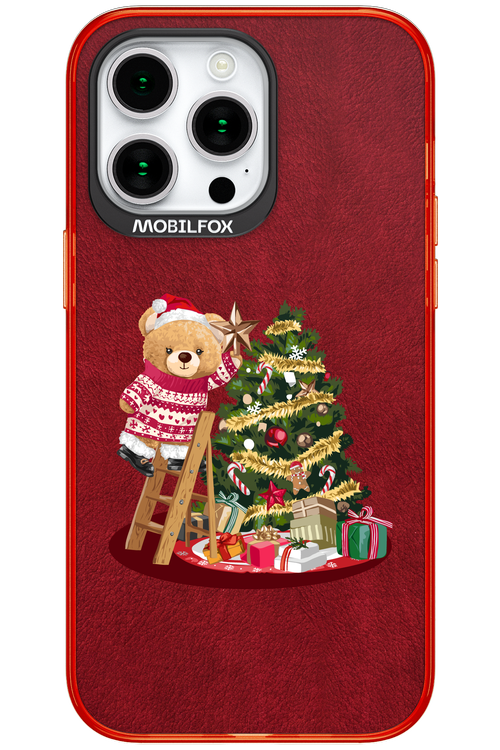Christmas Bear (Burgundy) - Apple iPhone 15 Pro Max