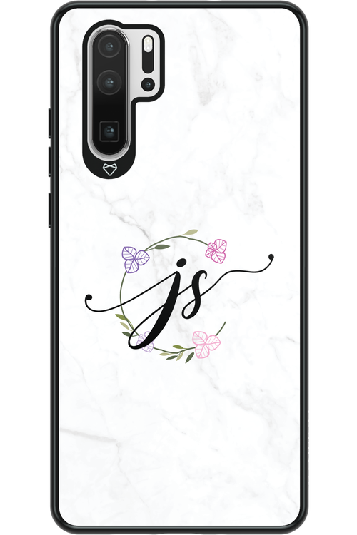 JS Monogram White - Huawei P30 Pro