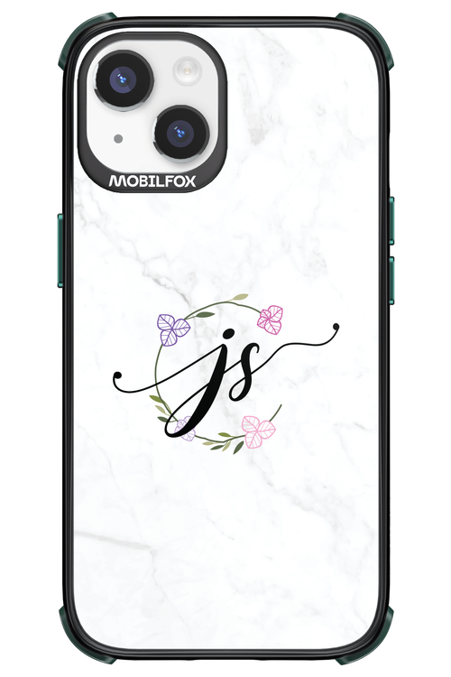 JS Monogram White - Apple iPhone 14