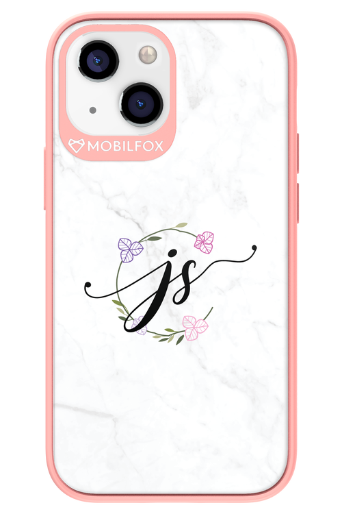 JS Monogram White - Apple iPhone 13 Mini