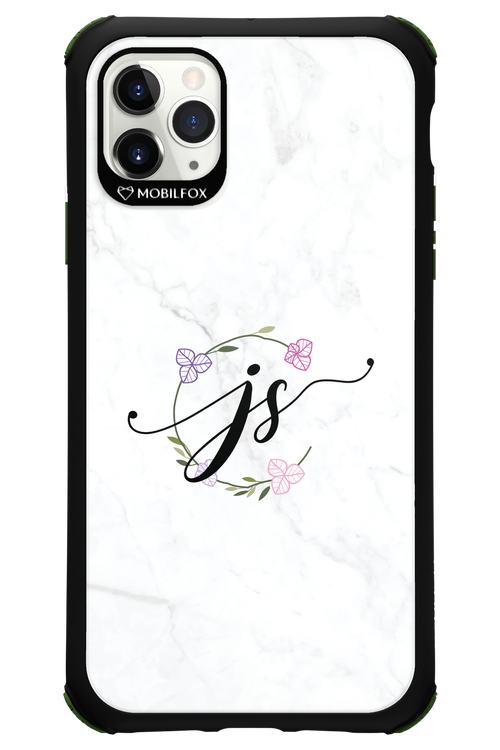 JS Monogram White - Apple iPhone 11 Pro Max