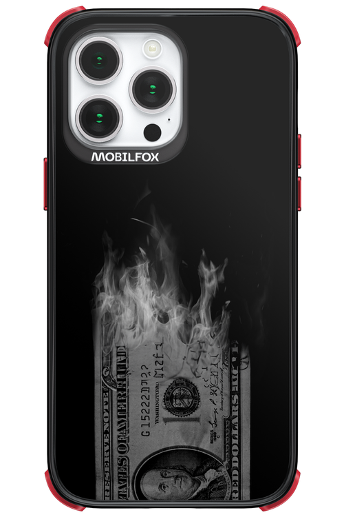 Money Burn B&W - Apple iPhone 14 Pro Max