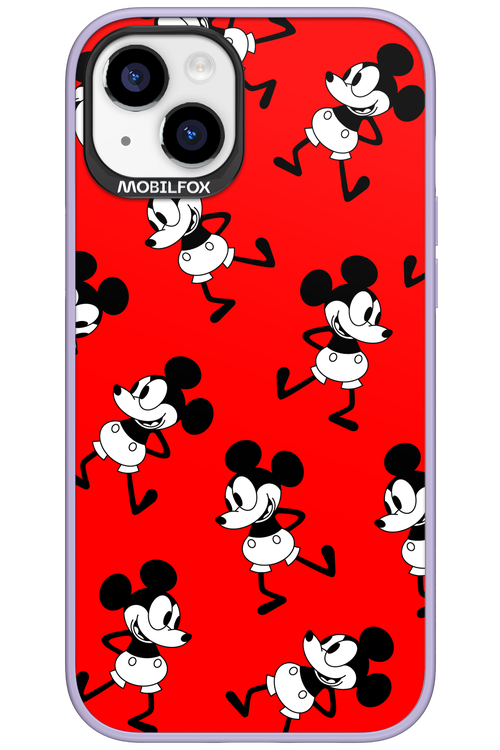 Iconic Mouse (red pattern) - Apple iPhone 15 Plus