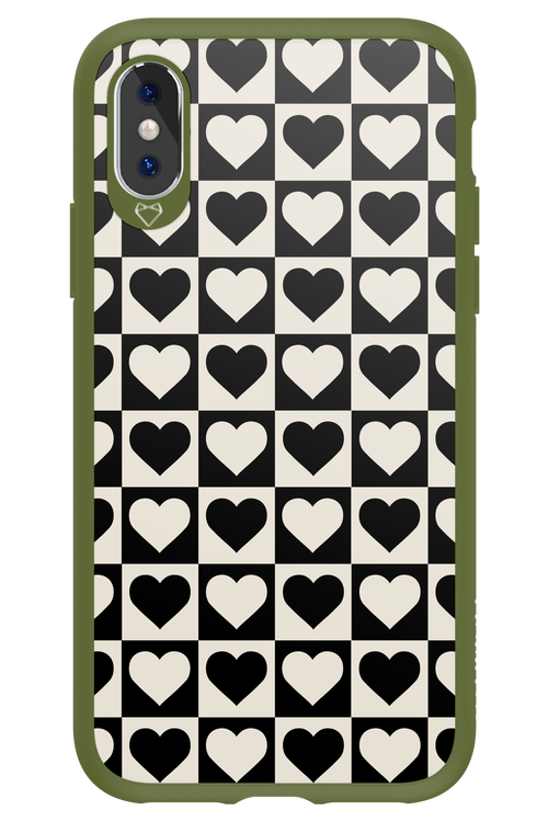 Checkered Heart - Apple iPhone X