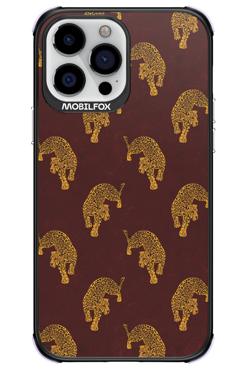 Burgundy Leopard Pattern - Apple iPhone 13 Pro Max