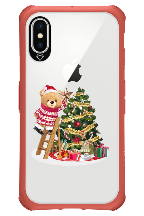 Christmas Bear (Transparent) - Apple iPhone XS