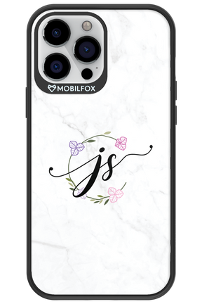JS Monogram White - Apple iPhone 13 Pro Max