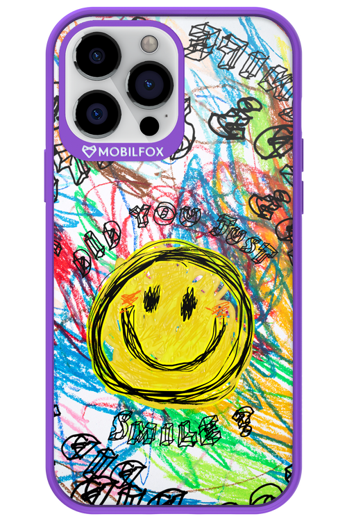 Crayon Smiley Colorful - Apple iPhone 13 Pro Max