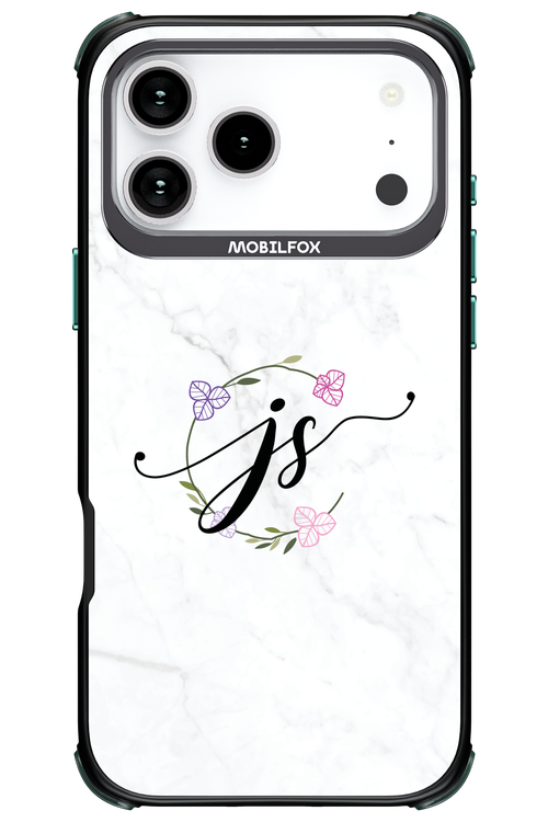 JS Monogram White - Apple iPhone 17 Pro Max