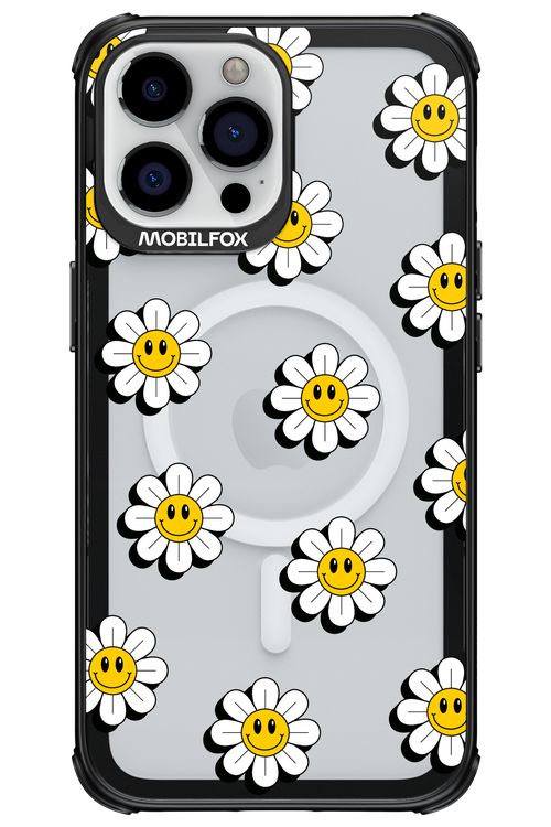 Smiley Flowers Transparent - Apple iPhone 13 Pro Max