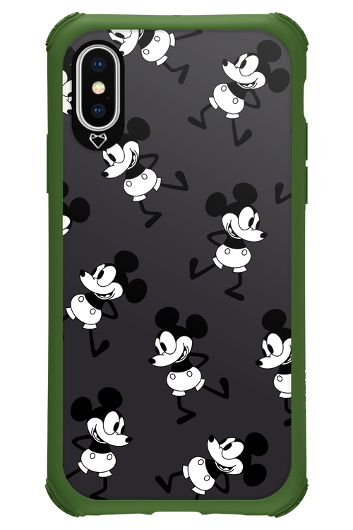 Iconic Mouse (antracite pattern) - Apple iPhone X