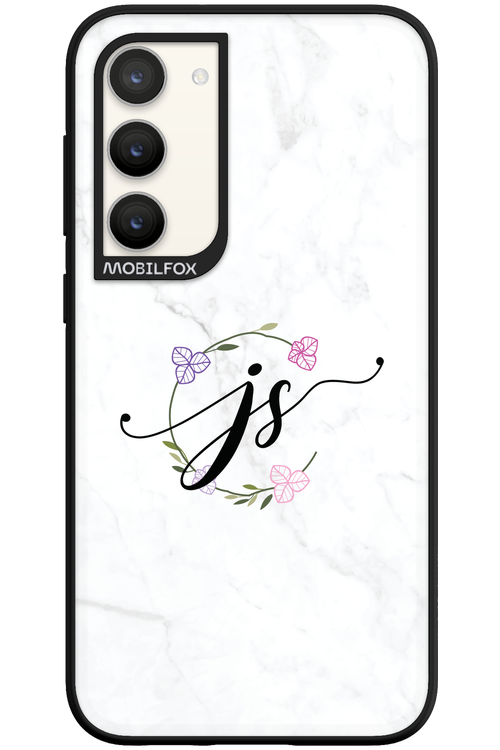 JS Monogram White - Samsung Galaxy S23 Plus