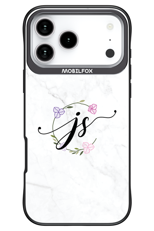 JS Monogram White - Apple iPhone 17 Pro Max
