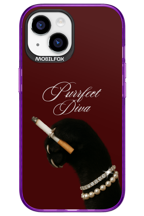 Purrfect Diva - Apple iPhone 15
