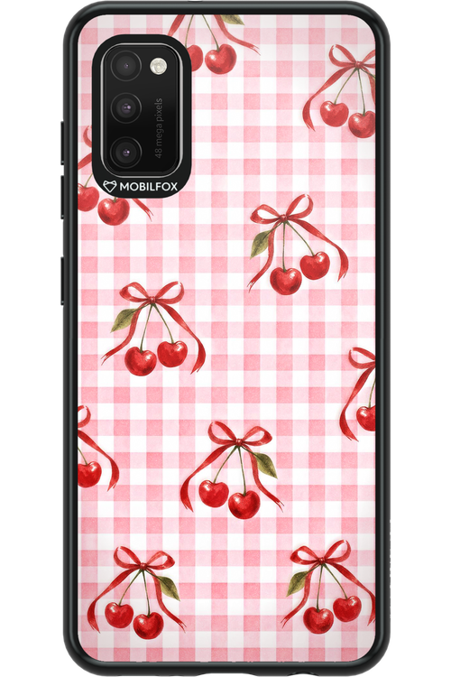 Pink Cherry Checked 2.0 - Samsung Galaxy A41