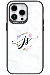 JS Monogram White - Apple iPhone 15 Pro Max