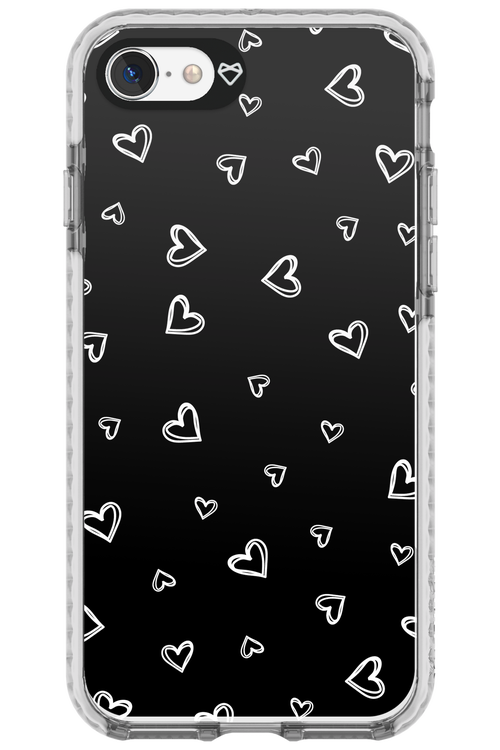 Monochrome Hearts 2.0 - Apple iPhone SE 2022