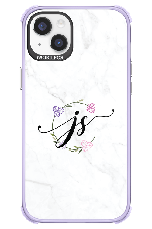 JS Monogram White - Apple iPhone 14 Plus