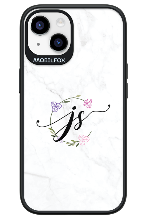 JS Monogram White - Apple iPhone 14