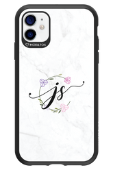 JS Monogram White - Apple iPhone 11