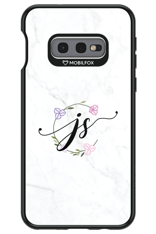 JS Monogram White - Samsung Galaxy S10e