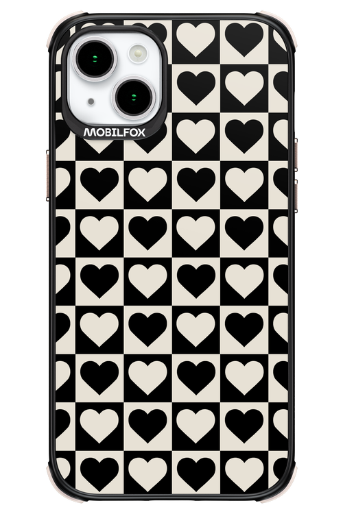 Checkered Heart - Apple iPhone 15 Plus